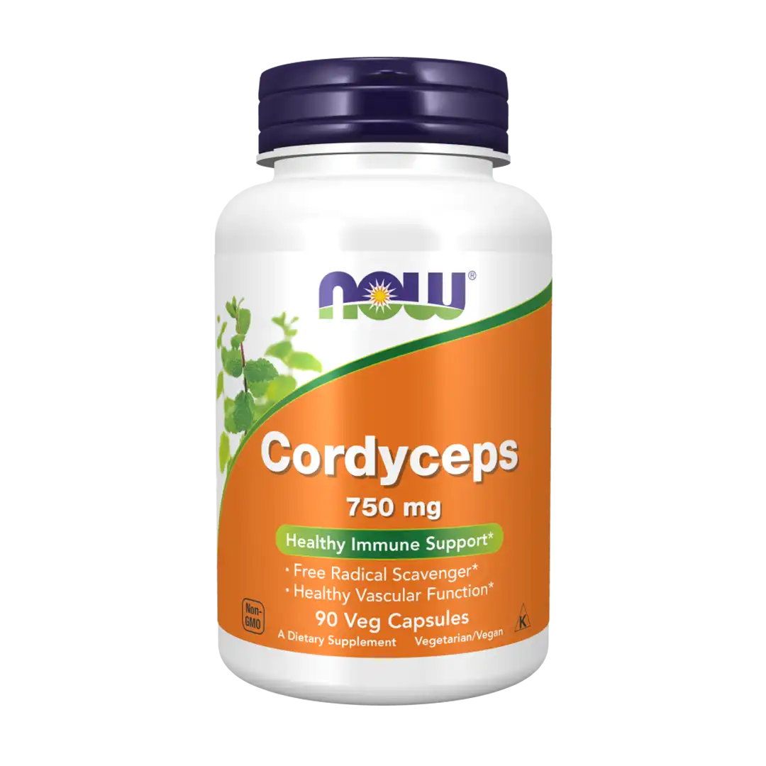 NOW Foods Cordyceps 750mg Veg Capsules, 90's