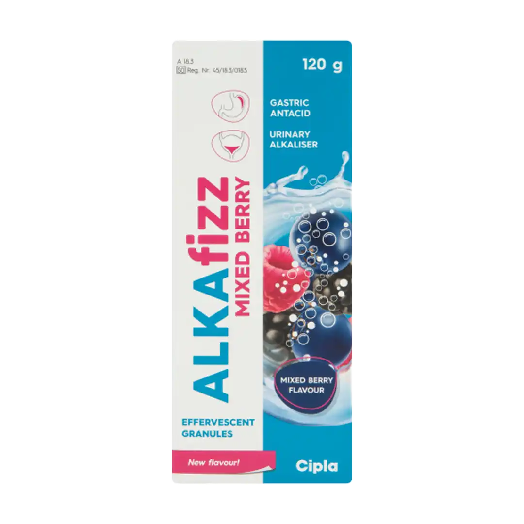 Alkafizz Effervescent Granules Mixed Berry, 120g