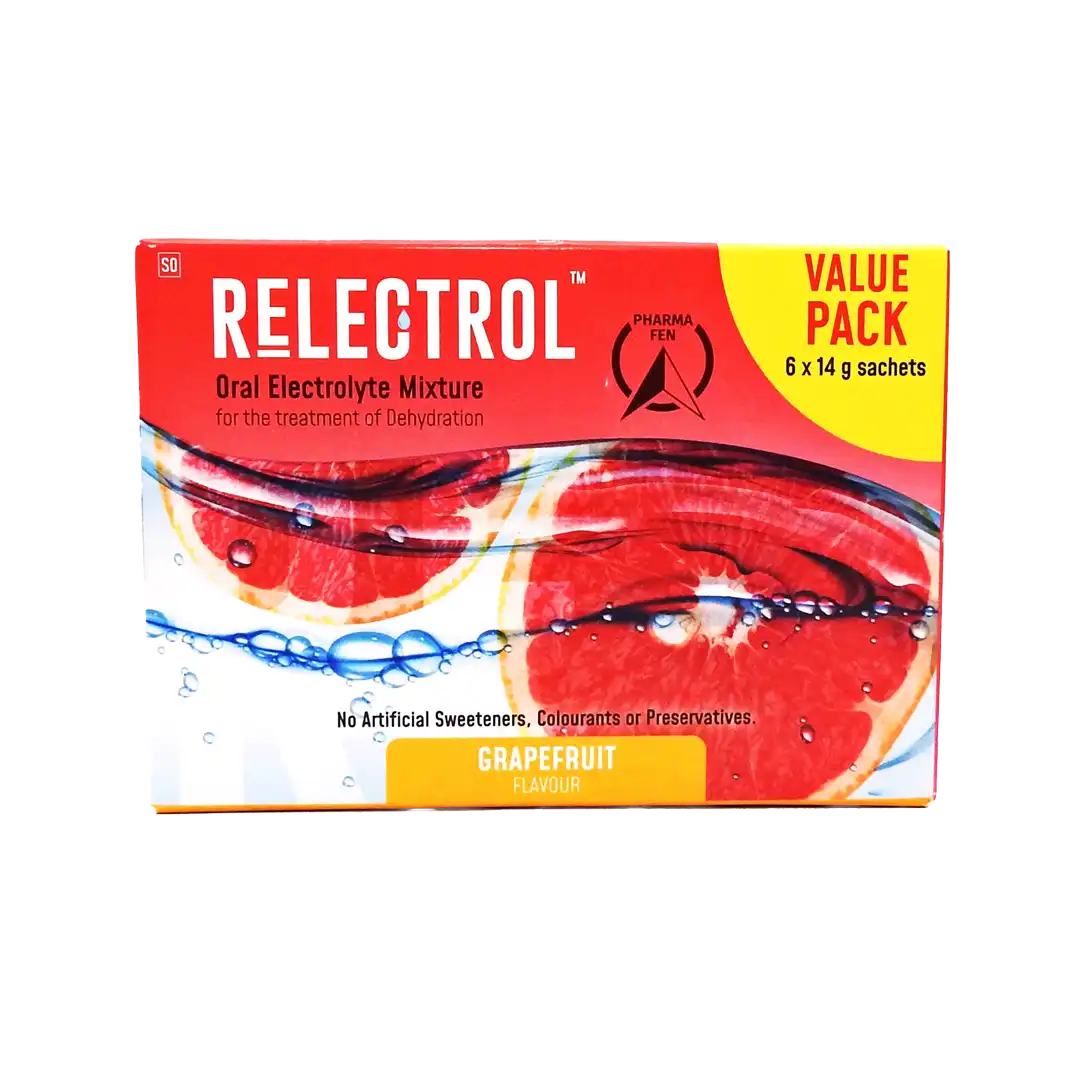 Relectrol Oral Electrolyte Mixture Grapefruit Sachet, 14g x 6's