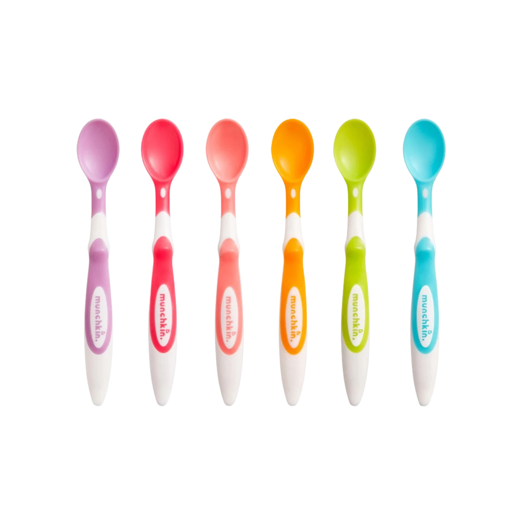 Munchkin Soft-Tip Infant Spoons Assorted Colours, 6-Pack