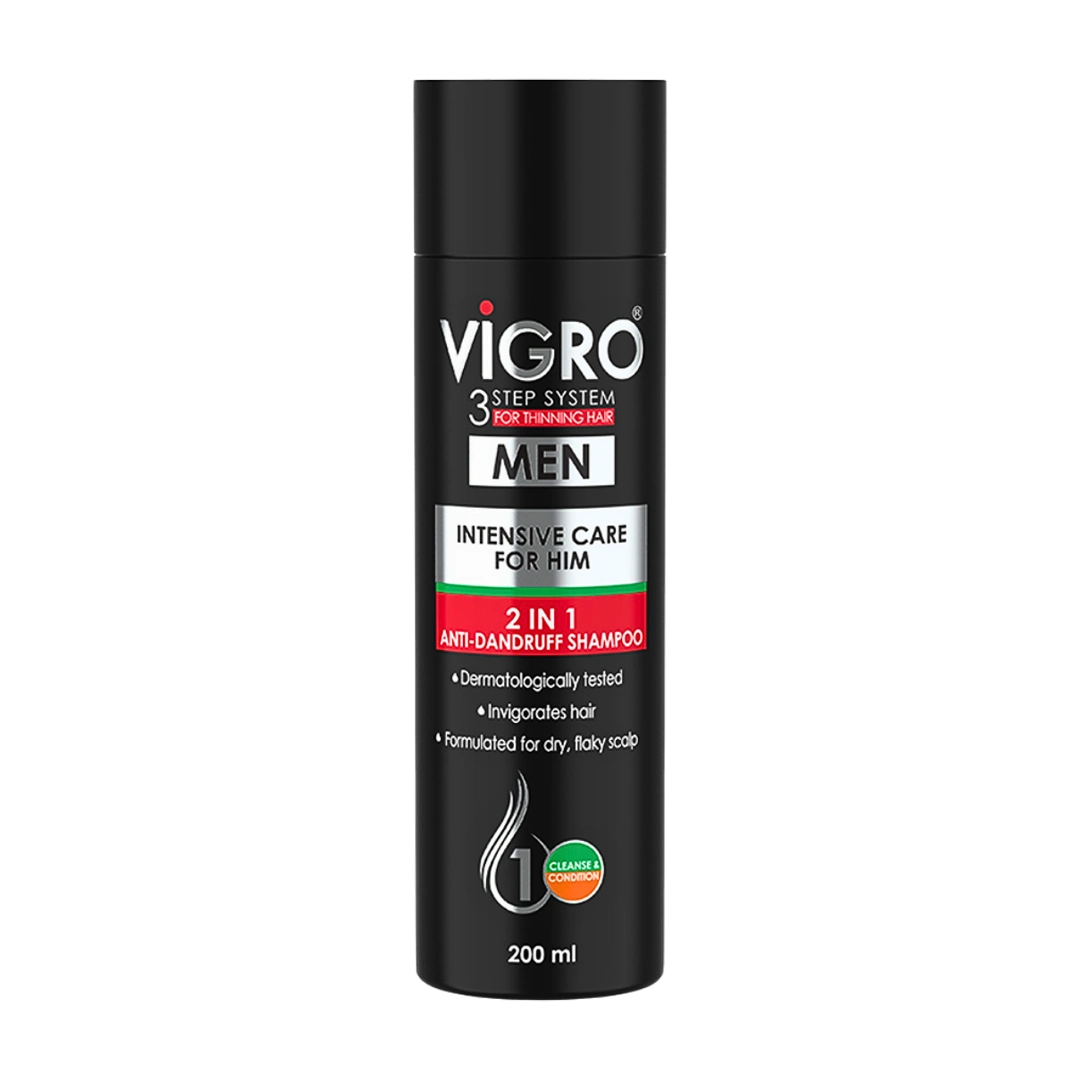 Vigro Men 2-in-1 Anti-Dandruff Shampoo, 200ml