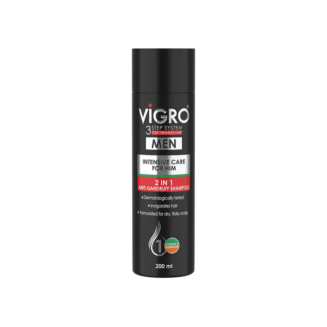 Vigro Men 2-in-1 Anti-Dandruff Shampoo, 200ml