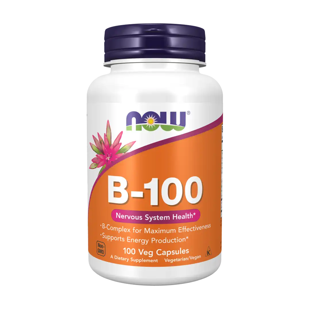 NOW Foods Vitamin B-100 Veg Capsules, 100's