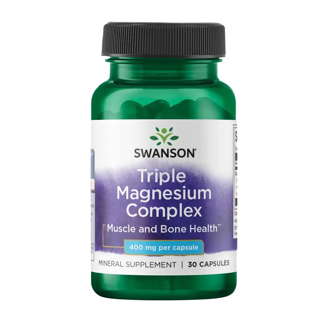 Swanson Triple Magnesium Complex 400mg Capsules, 30's