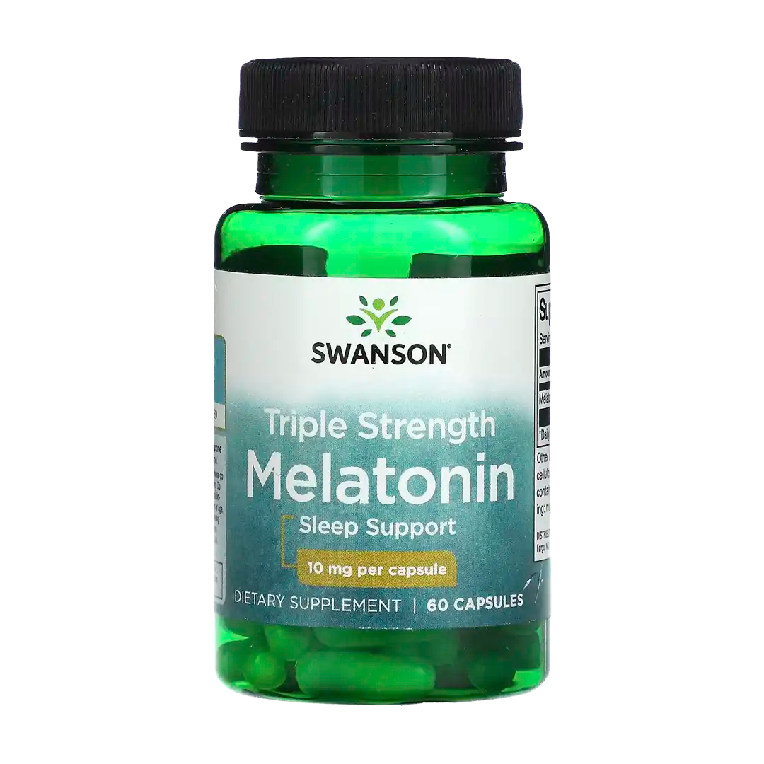 Swanson Triple Strength Melatonin 10mg Capsules, 60's