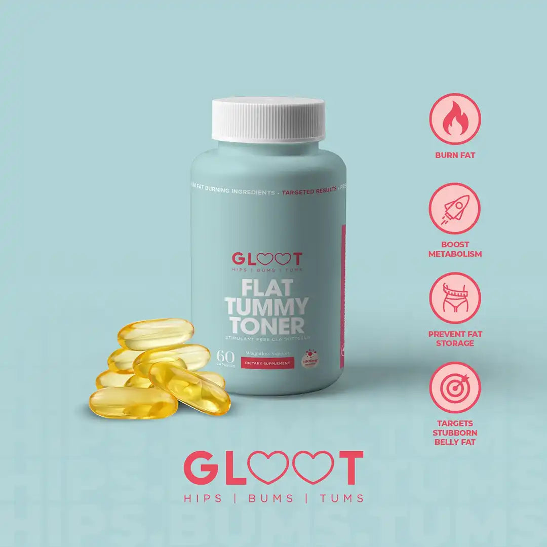 Gloot Flat Tummy Toner Capsules, 60's