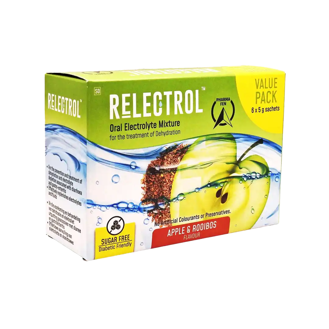 Relectrol Oral Electrolyte Mixture Sugar Free Apple/Rooibos Sachet, 5g x 6's