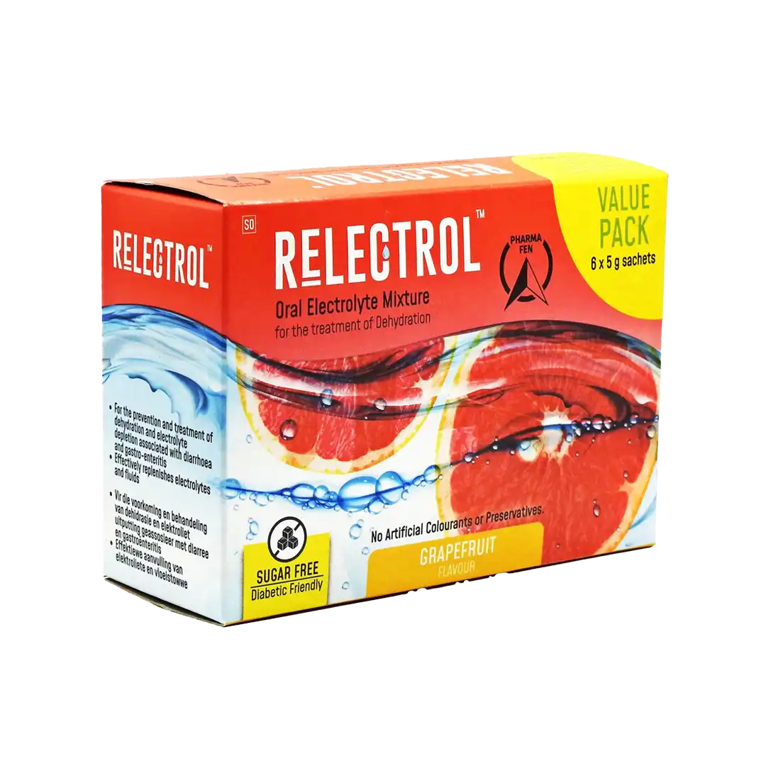 Relectrol Oral Electrolyte Mixture Sugar Free Grapefruit Sachet, 5g x 6's