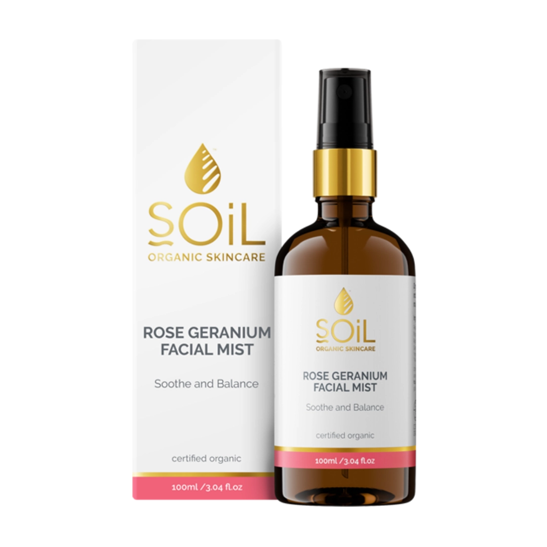 Soil Organic Rose Geranium Facial Mist, 100ml