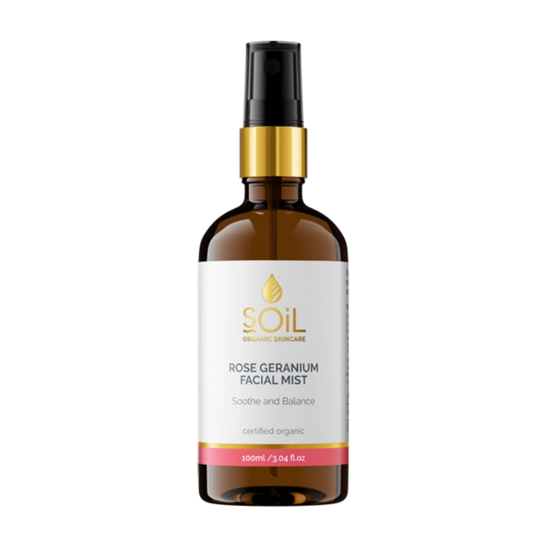 Soil Organic Rose Geranium Facial Mist, 100ml