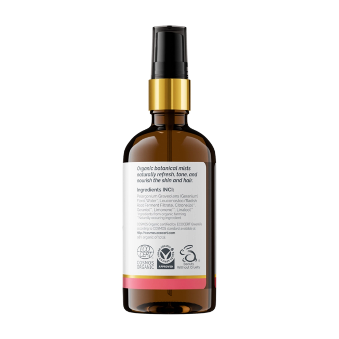 Soil Organic Rose Geranium Facial Mist, 100ml