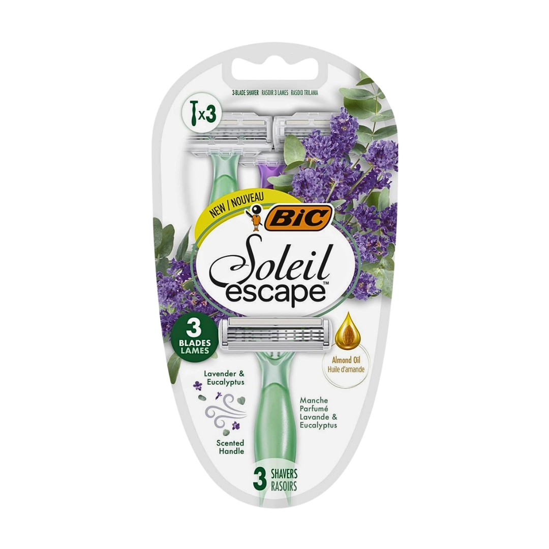 BIC Soleil Escape Women's Disposable Razors, Lavender & Eucalptus