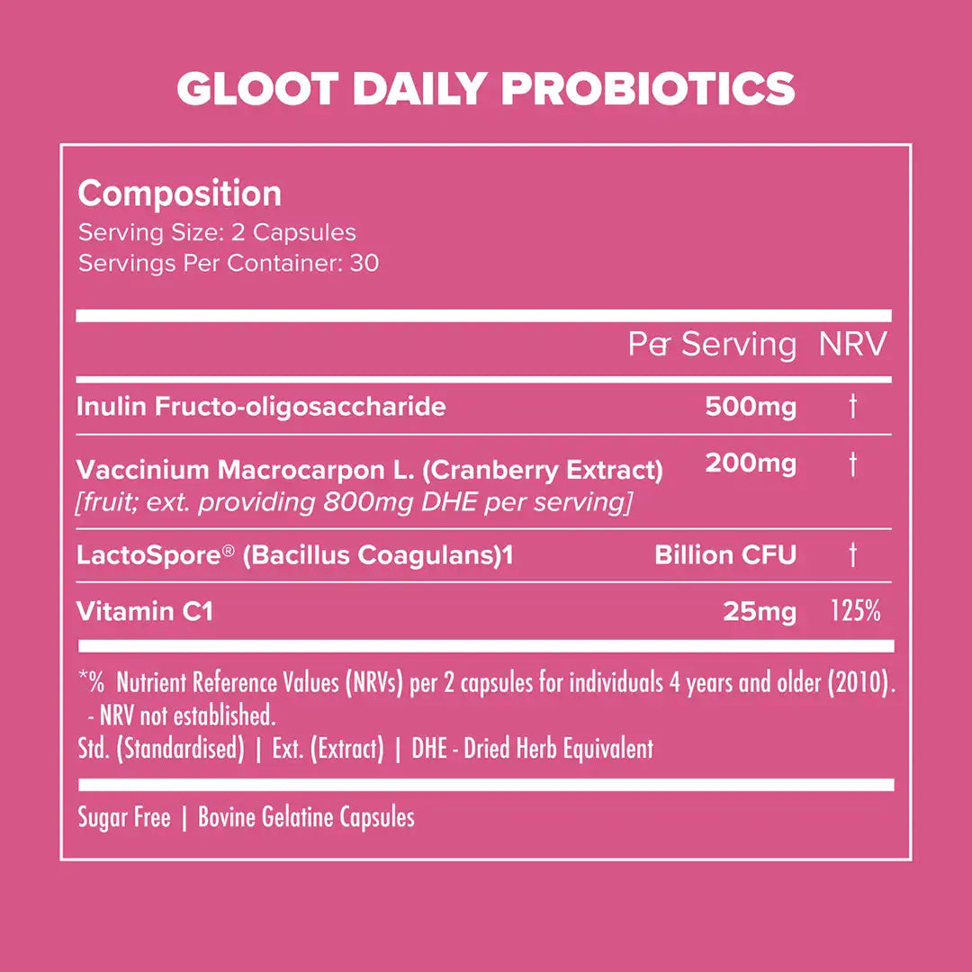 Gloot Girl Probiotics Capsules, 60's