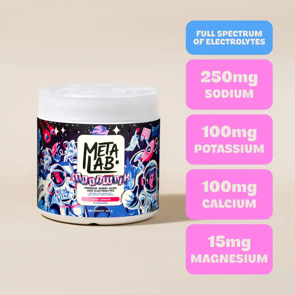 Metalab Moonwalk Premium Amino Acids & Electrolytes Cherry Limeade, 425g