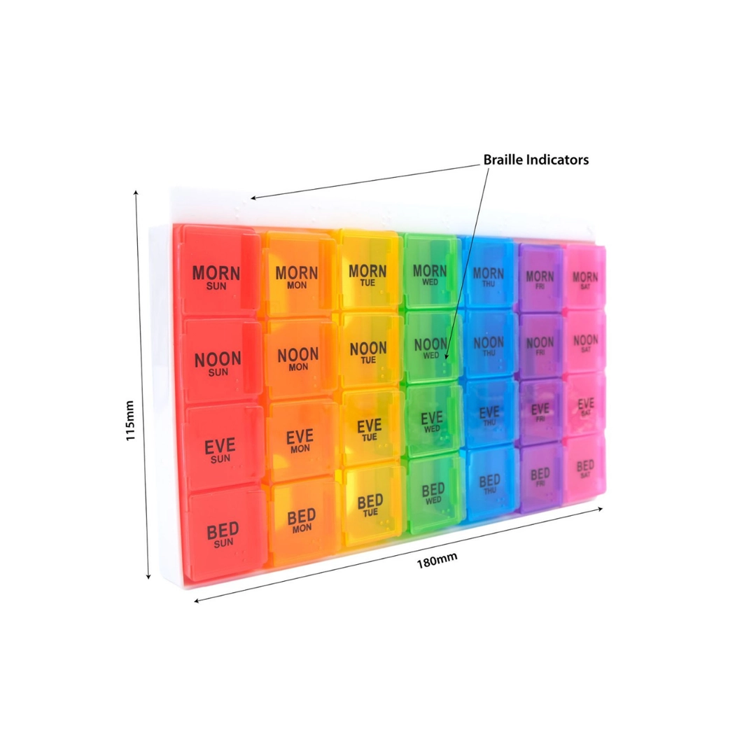 Vitus Weekly Pill Organiser, 4 Compartments Per Day