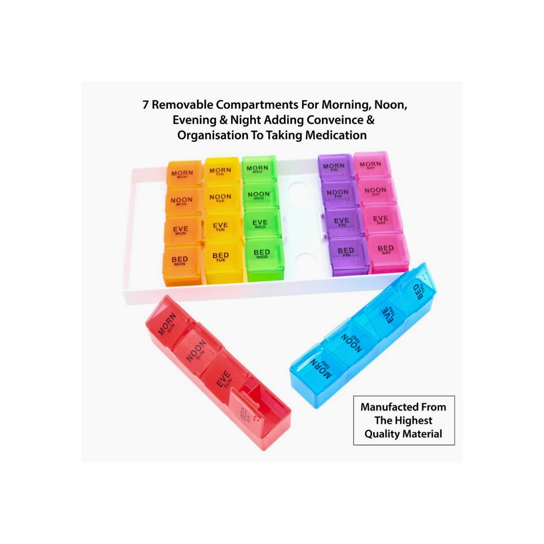 Vitus Weekly Pill Organiser, 4 Compartments Per Day