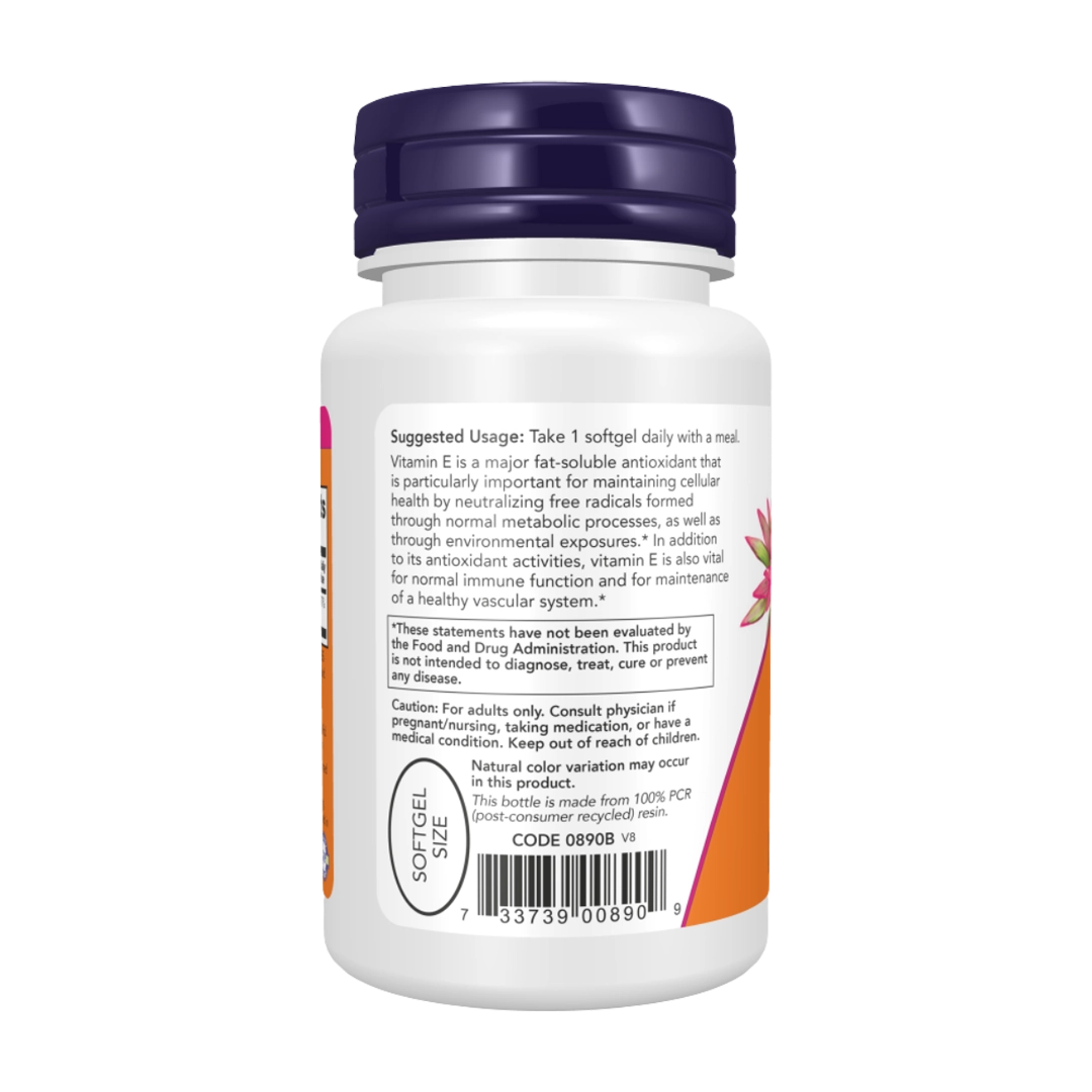 NOW Foods Vitamin E-400 With Mixed Tocopherols, 50's