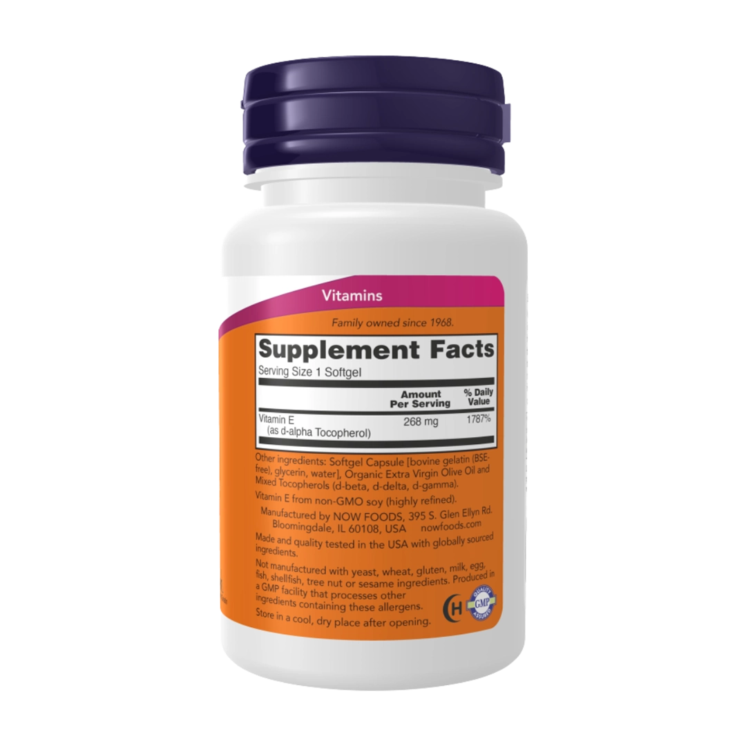 NOW Foods Vitamin E-400 With Mixed Tocopherols, 50's