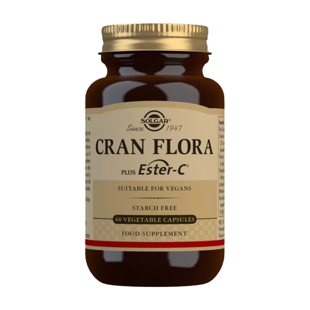 Solgar Cran Flora with Ester-C Plus Vegetable Capsules, 60's
