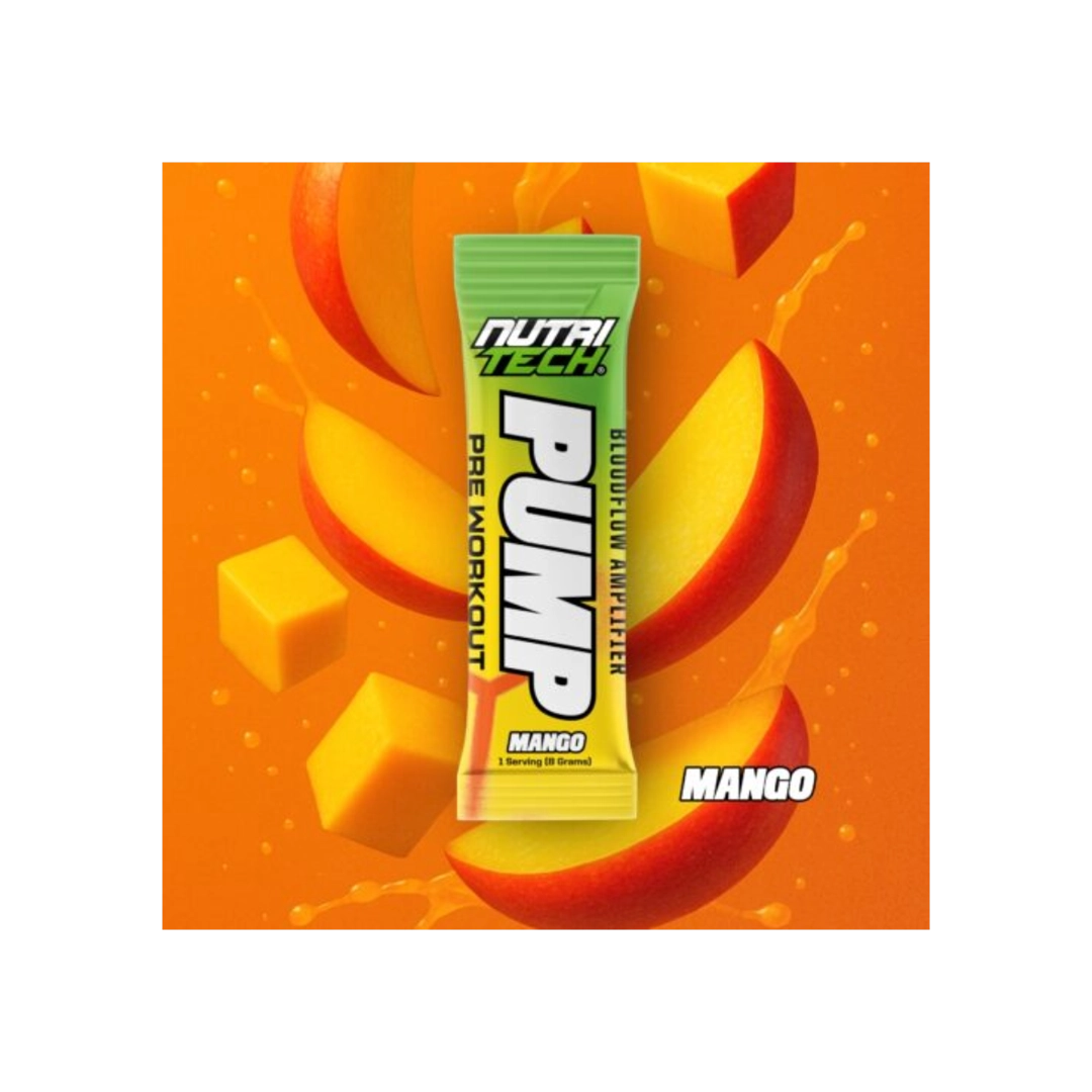 Nutritech Pump Pre Workout Sachets Mango, 8g