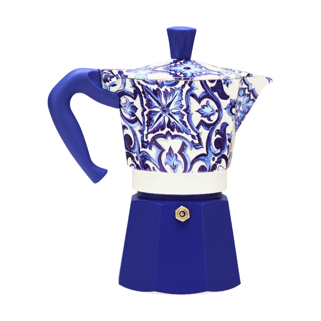 Bialetti Dolce and Gabbanna Mediterranean Blue Induction Coffee Pot 3 Cups