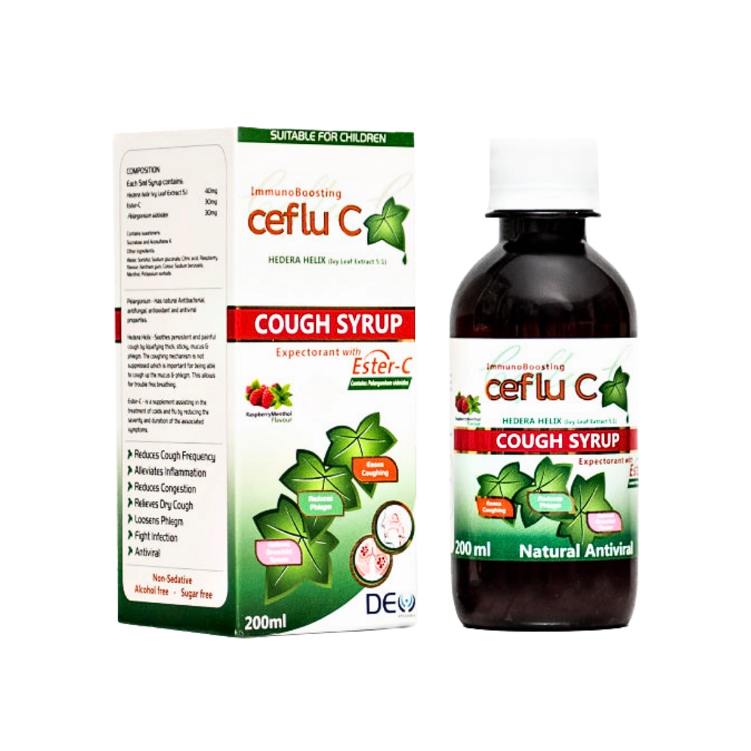 Deopharma CEFLU C Cough Syrup, 200ml