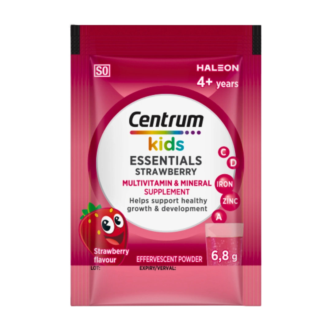 Centrum Kids Essentials Strawberry Effervescent, 20 Sachets