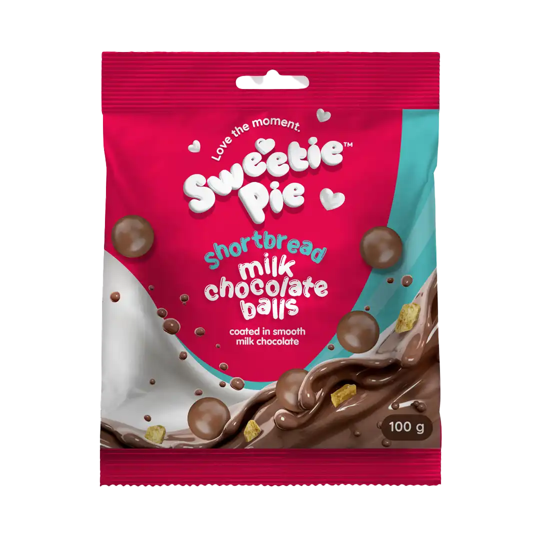 Sweetie Pie Shortbread Milk Chocolate Balls, 100g