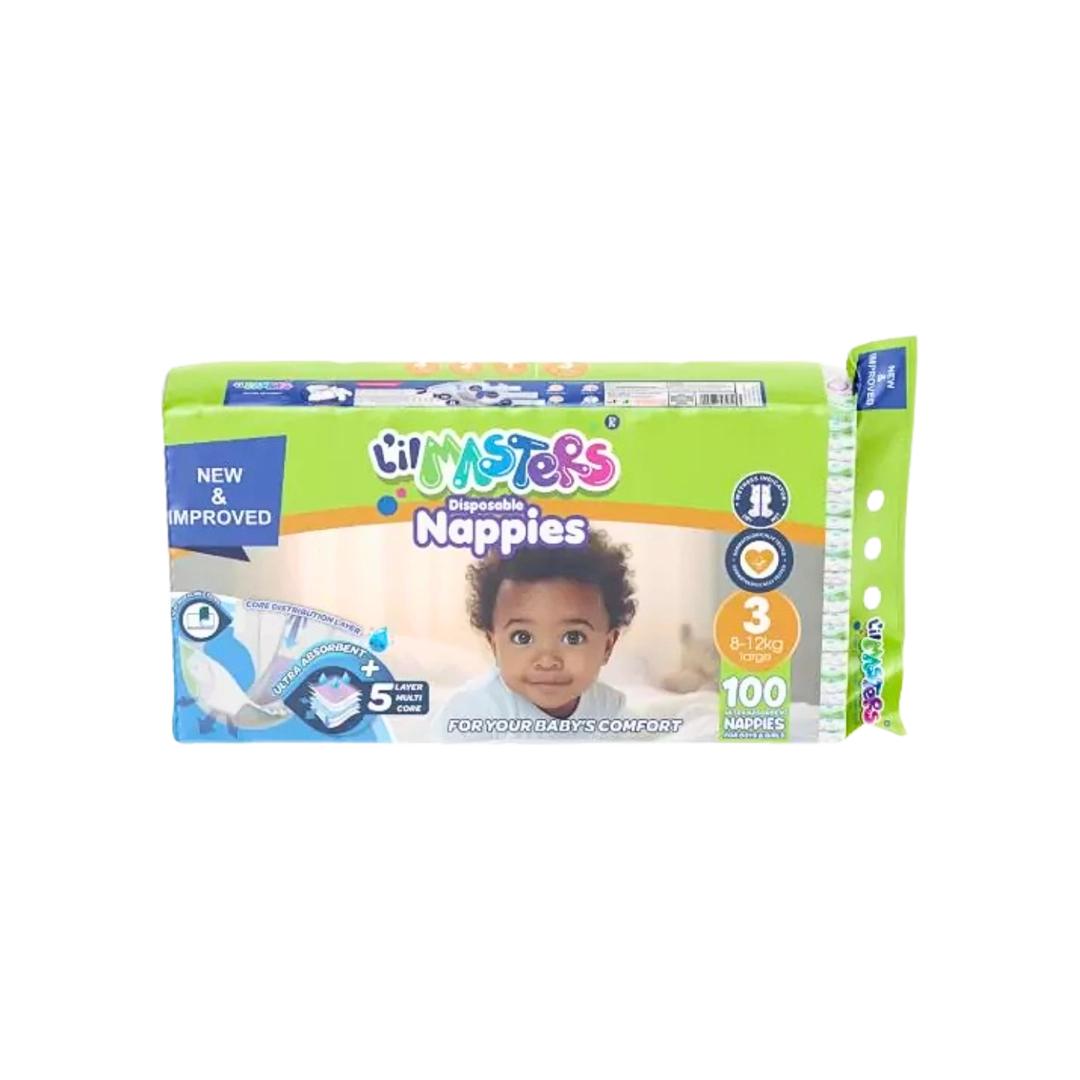 L’il Masters L Baby Diapers Size 3, 100's