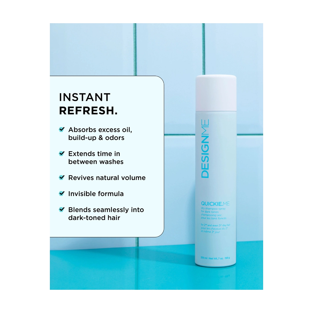 DESIGNME Quickie.Me Dry Shampoo for Dark Tones, 339ml