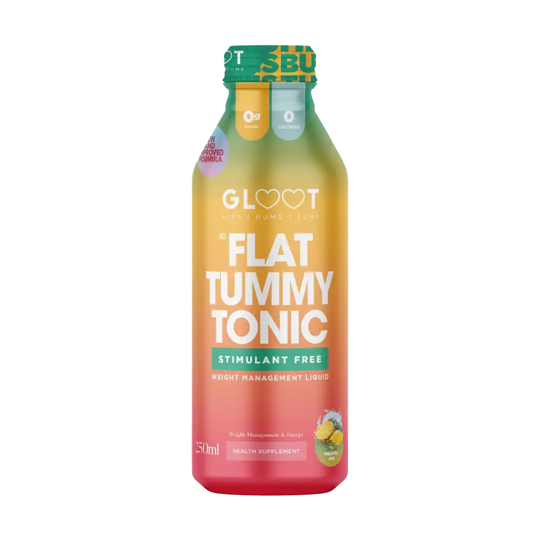 Gloot Flat Flat Tummy Tonic 250ml, Pineapple Zing