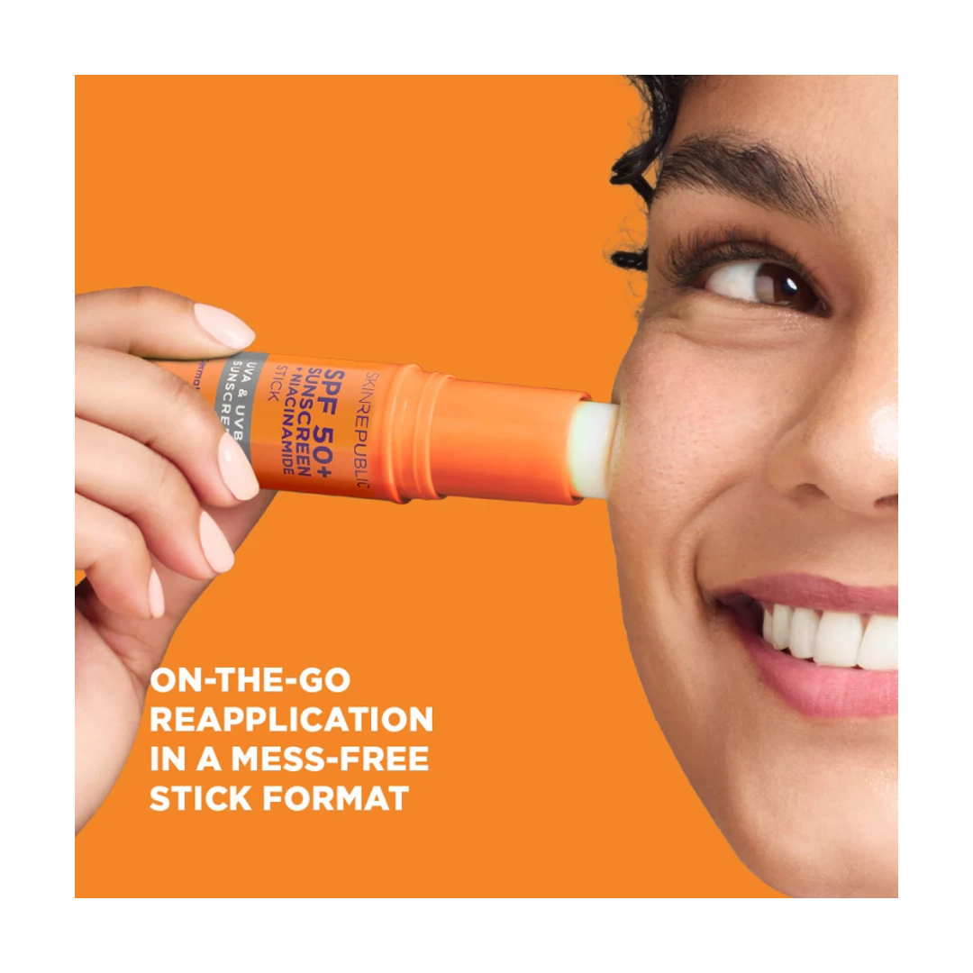 Skin Republic SPF 50+ Sunscreen + Niacinamide 5% Stick, 9g