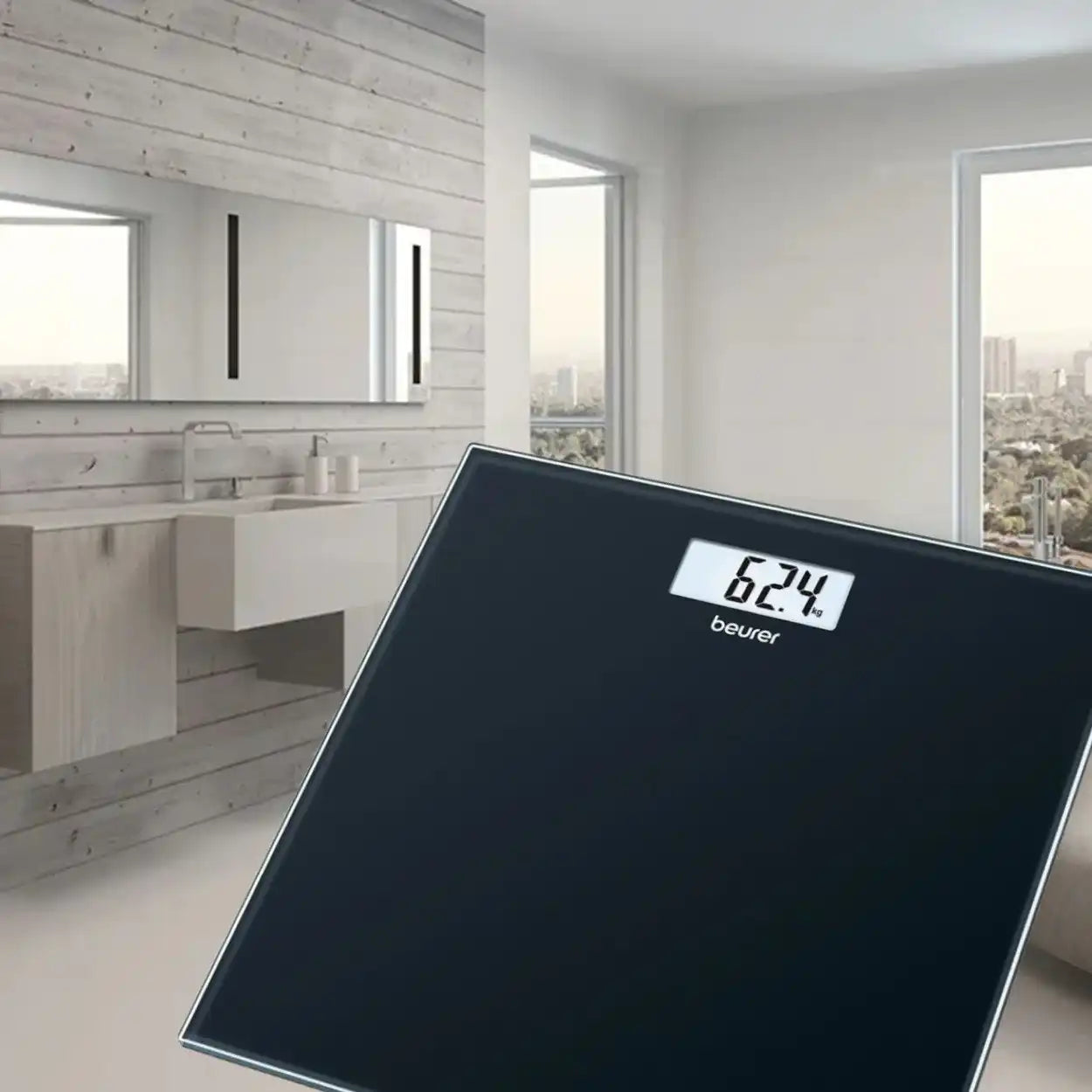 Beurer Germany GS 10 Black Glass Bathroom Scale