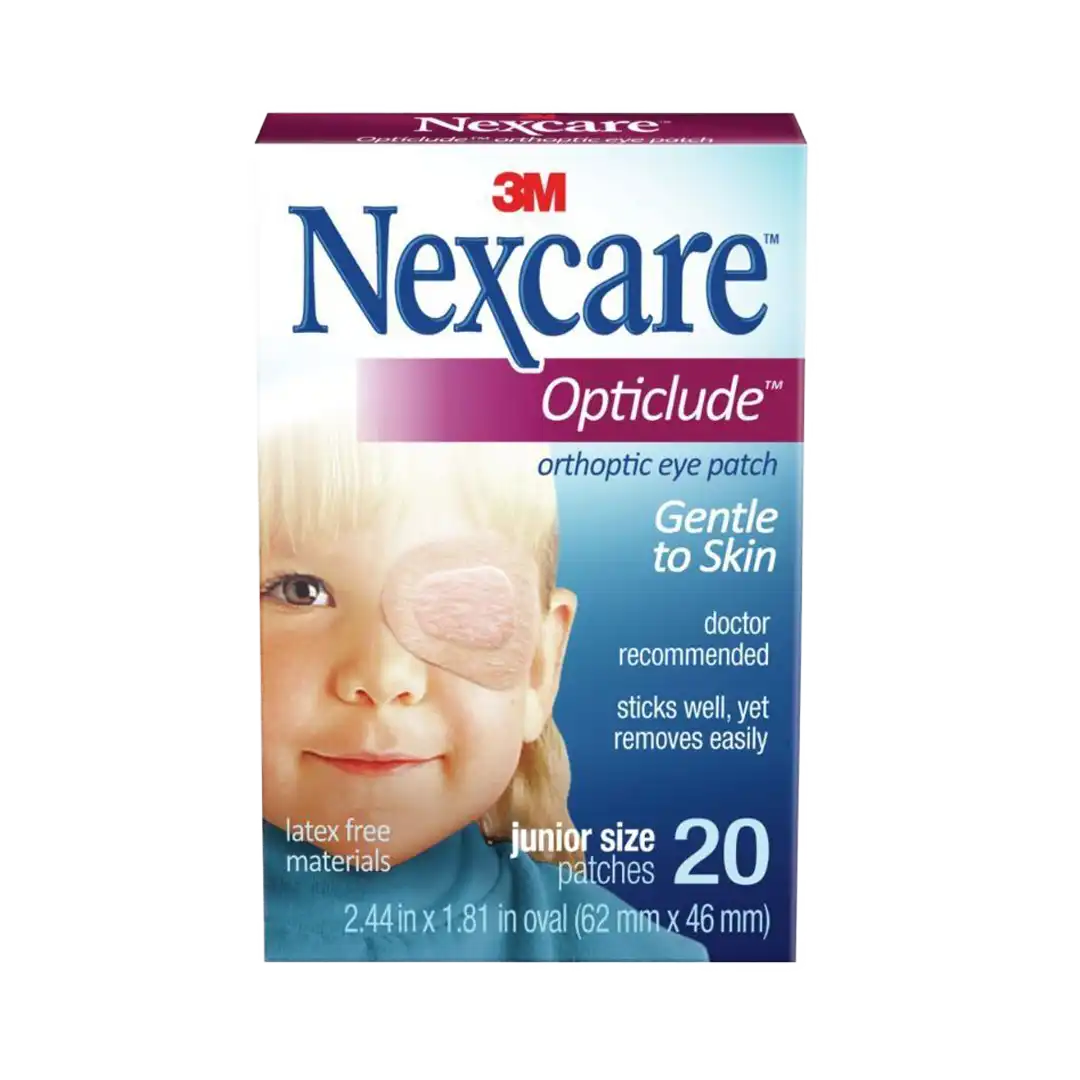 Nexcare 3M Opticlude Orthoptic Eyepatch Junior 62mm x 46mm, 20's