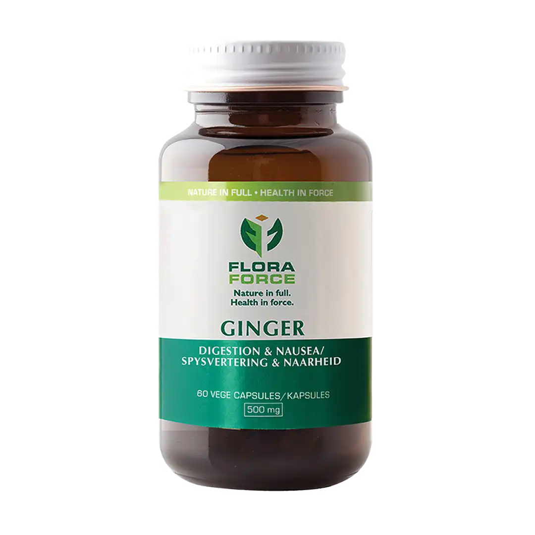 Flora Force Ginger 500Mg Capsules, 60's