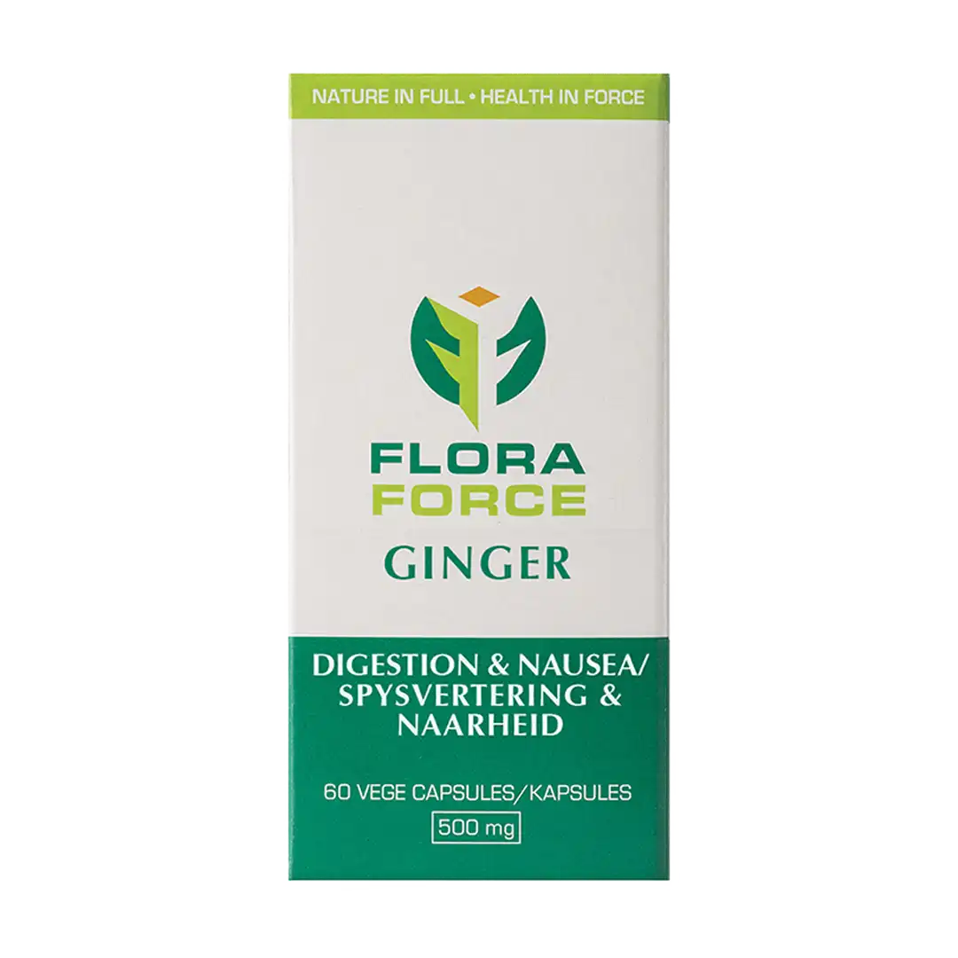 Flora Force Ginger 500Mg Capsules, 60's