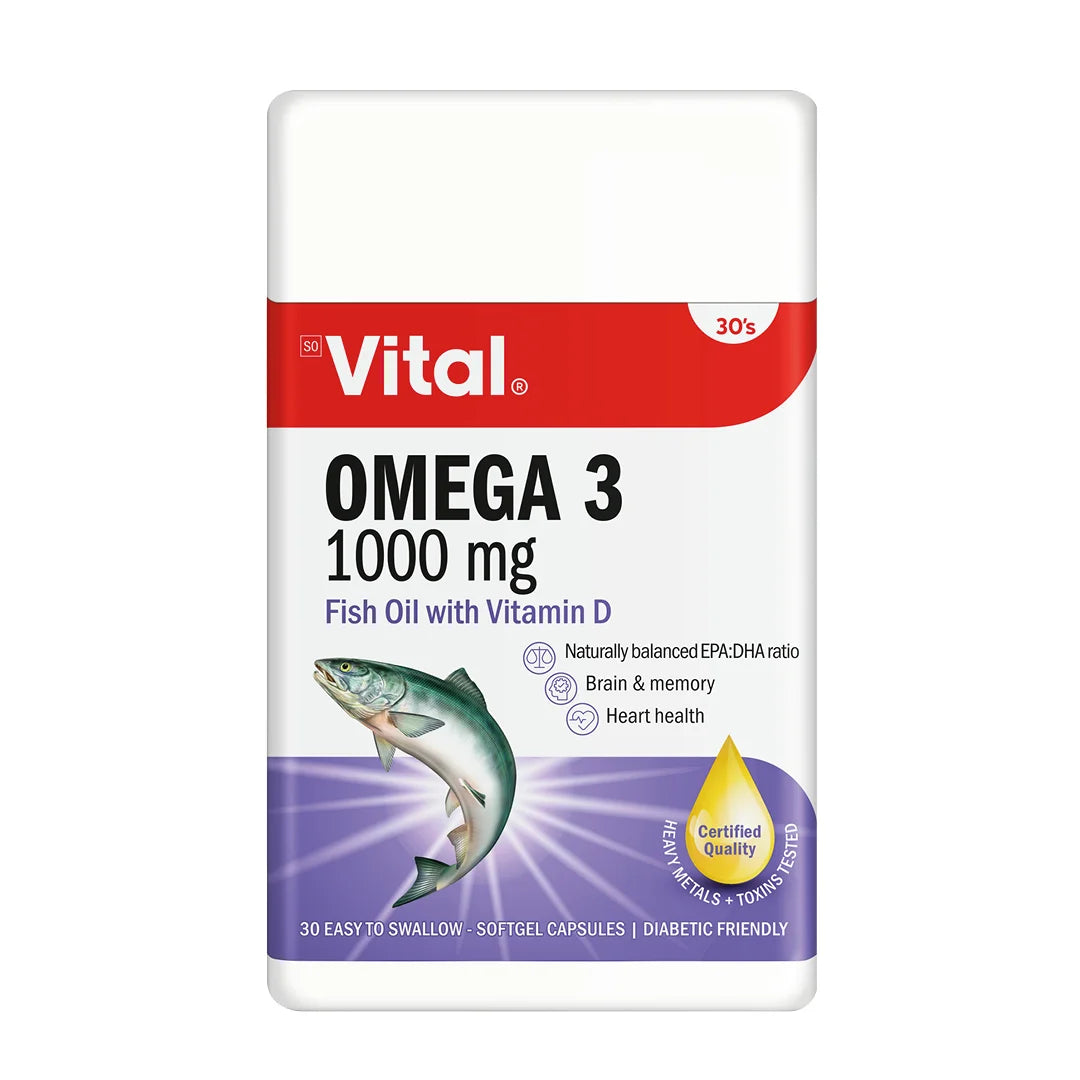 Vital Omega 3 Concentrate Capsules, 30's