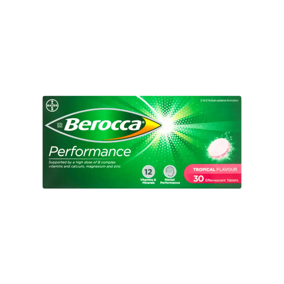 Berocca Performance Effervescent Tablets 30's, Assorted