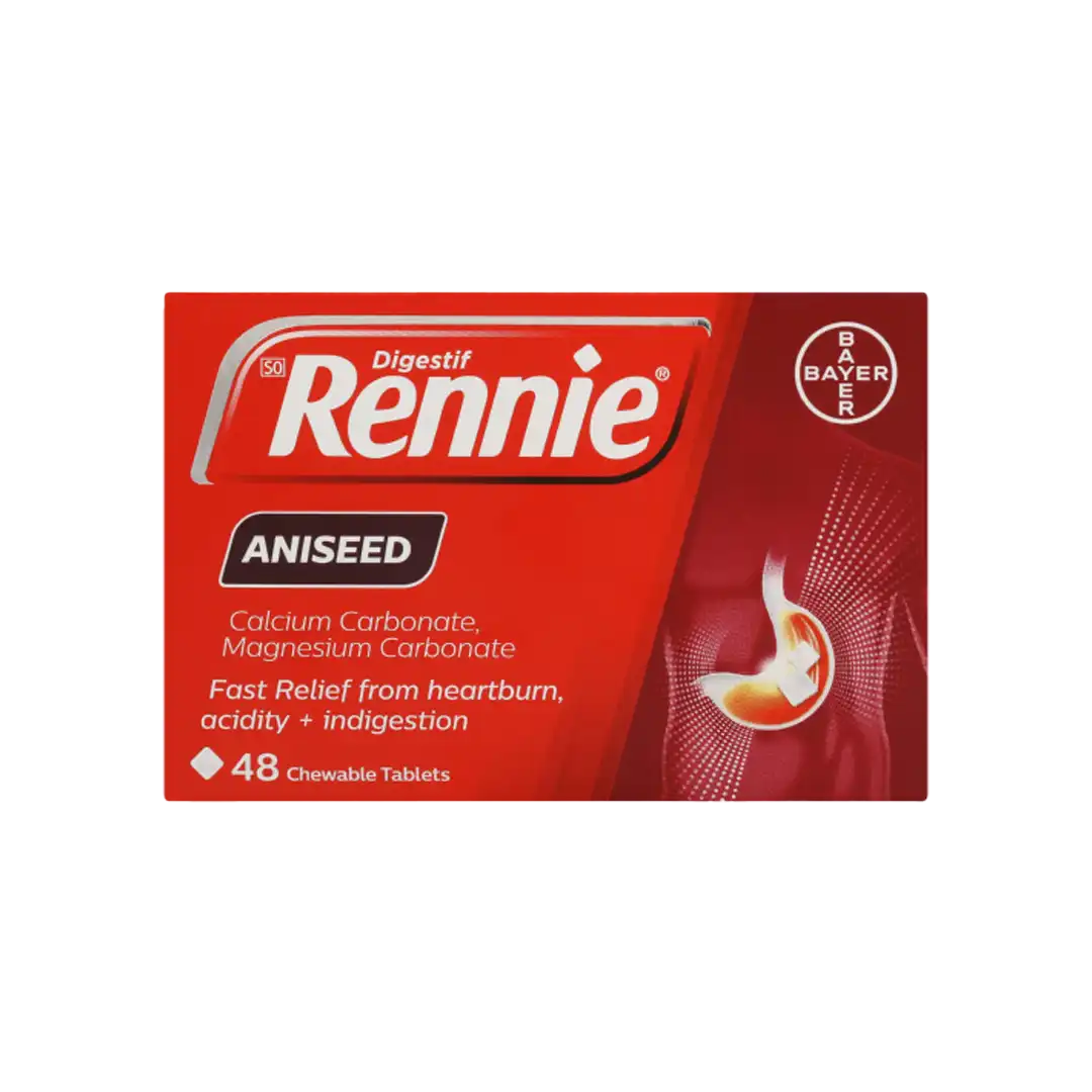 Rennie Aniseed Antacid Tablets, 48's