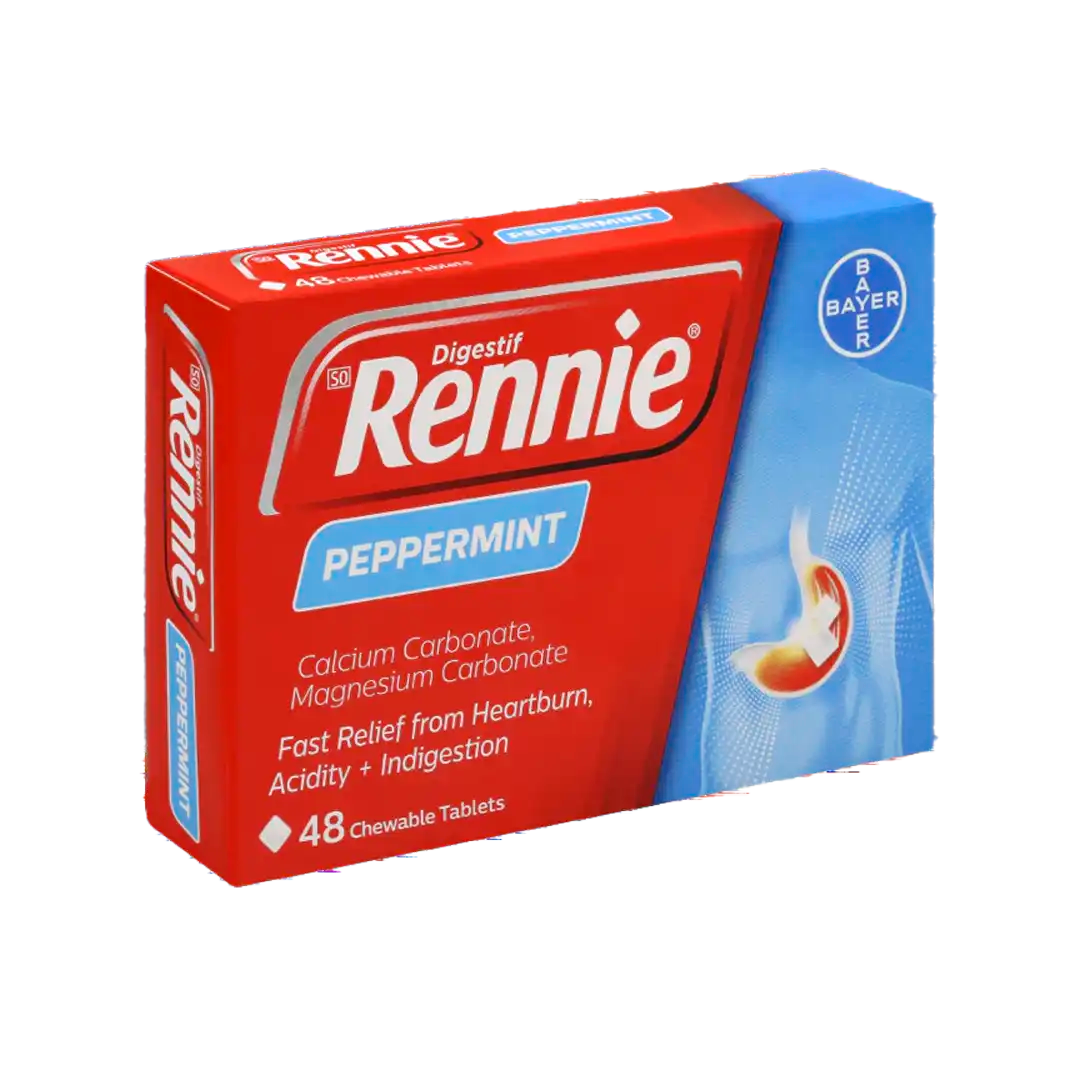 Rennie Peppermint Antacid Tabs, 48's