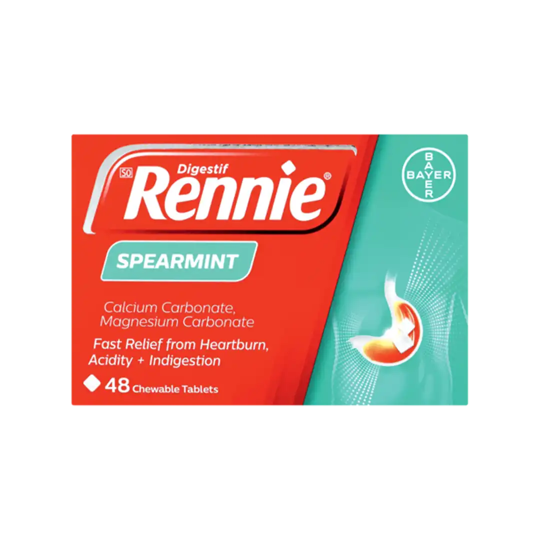 Rennie Spearmint Antacid Tablets, 48's