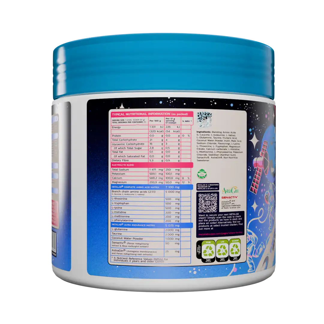 Metalab Moonwalk Premium Amino Acids & Electrolytes Cucumber Lemon, 425g