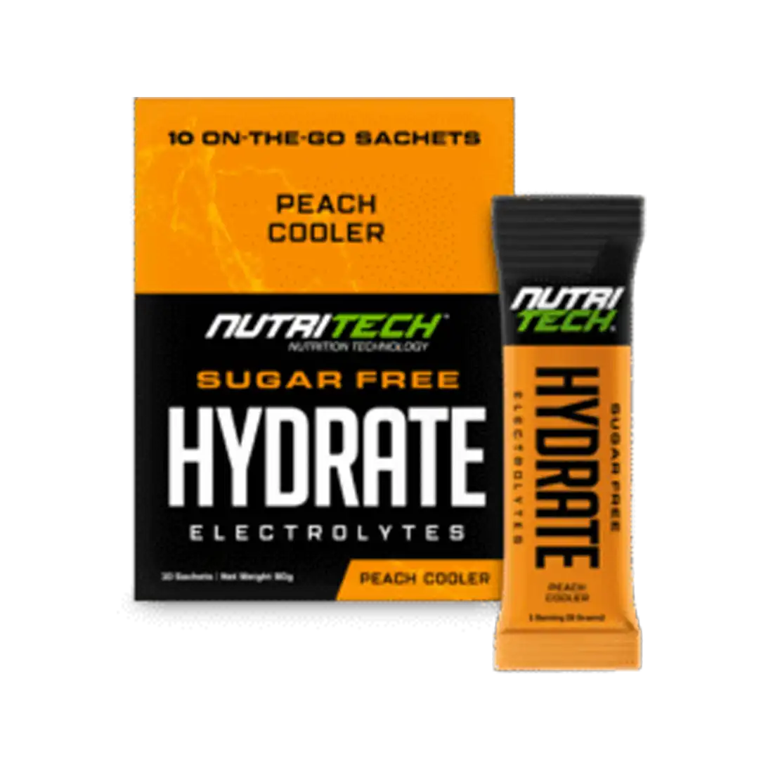 Nutritech Hydrate Electrolytes Sachets 10’s, Peach Cooler