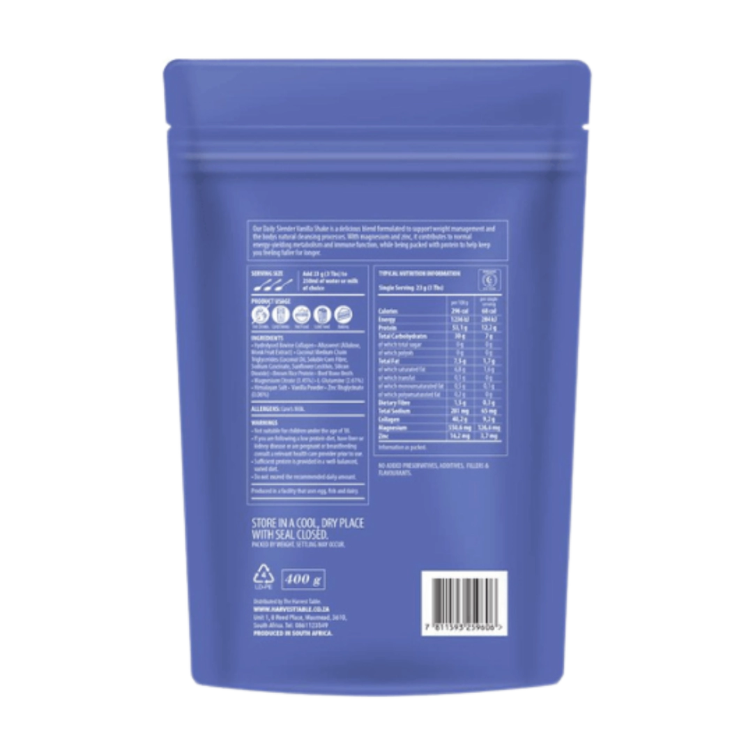 The Harvest Table Daily Slender Shake Vanilla, 400g