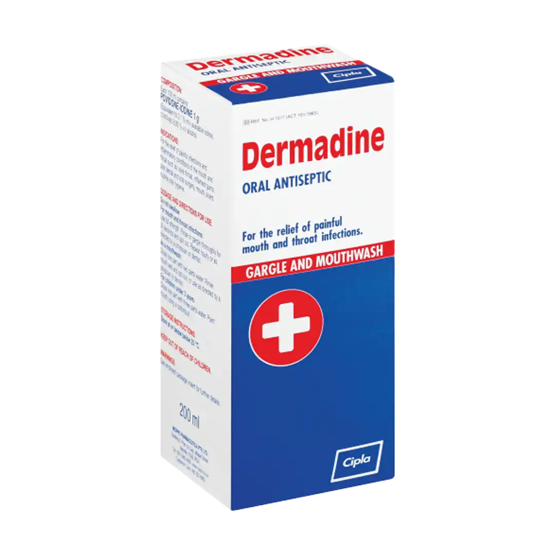 Dermadine Oral Antiseptic Gargle And Mouthwash 200ml