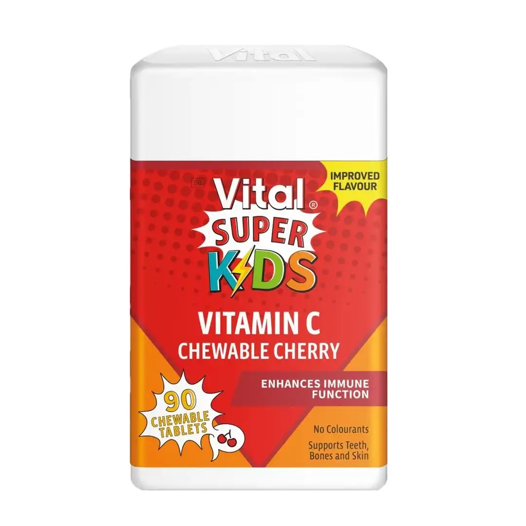 Vital Kids Vitamin C Chew Tablets Cherry, 90's