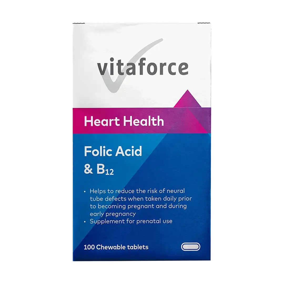 Vitaforce Folic Acid and B12 Tabs, 100's