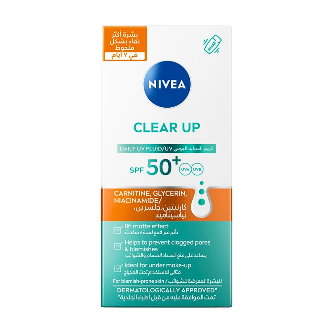 Nivea Clear Up Daily Facial Fluid Spf50, 40ml