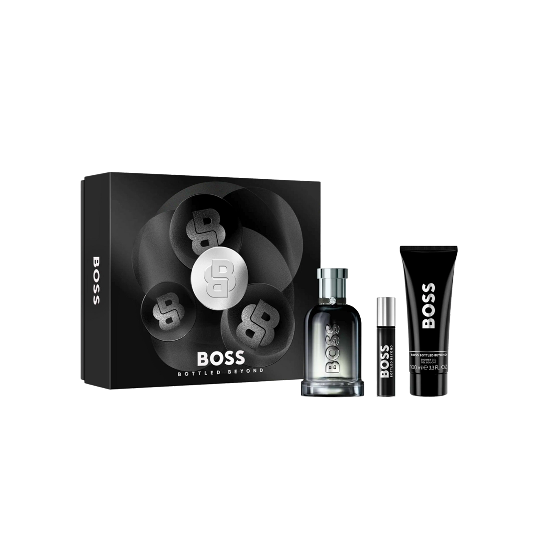 BOSS Bottled Beyond Eau de Parfum and Shower Gel for Men Trio Gift Set
