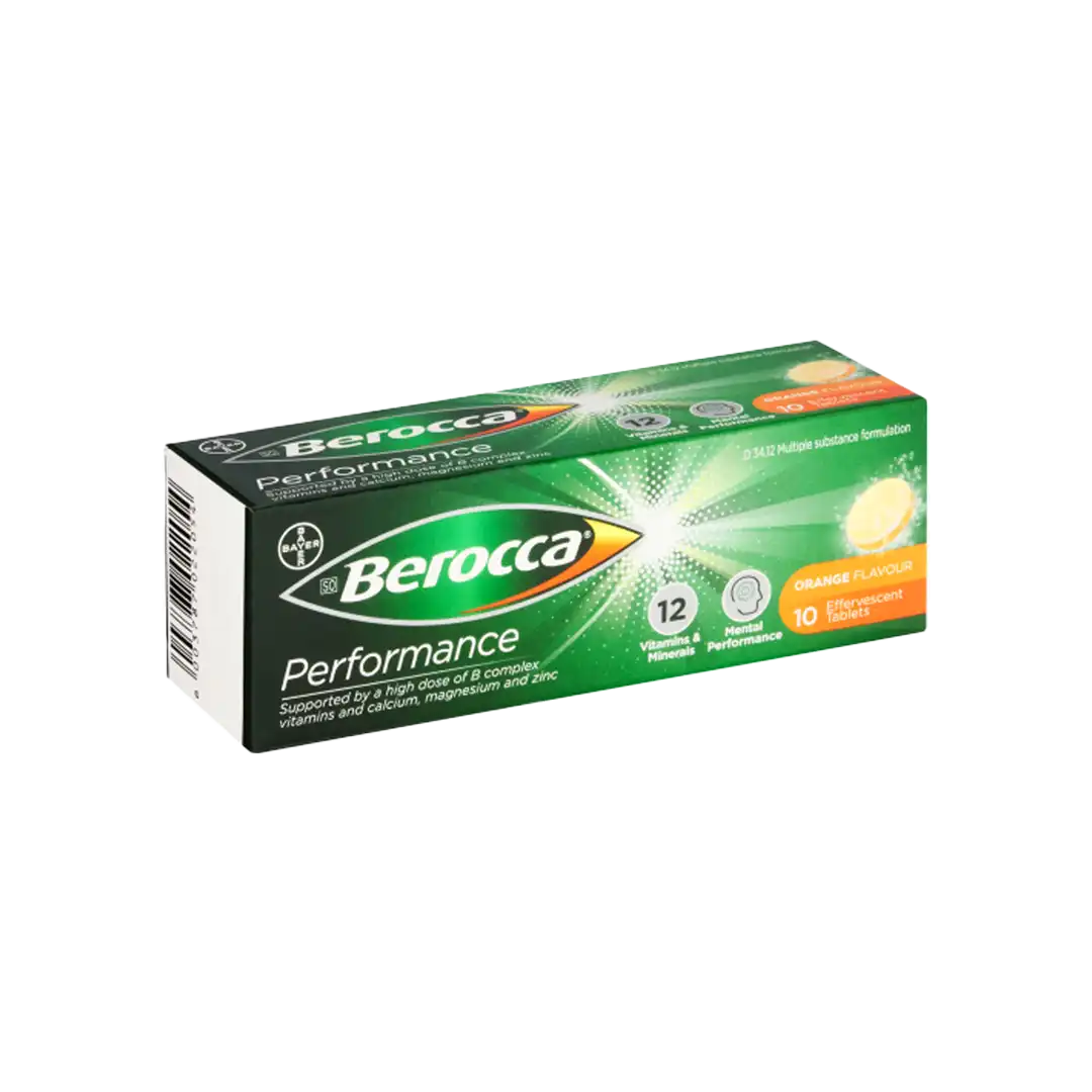 Berocca Performance Orange Effervescent Tablets, 10's